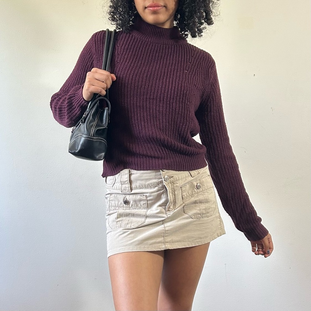 Burgundy Knit Sweater